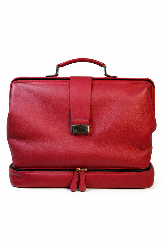 Atlas Tote – one-of-one handcrafted leather tote made in Morocco